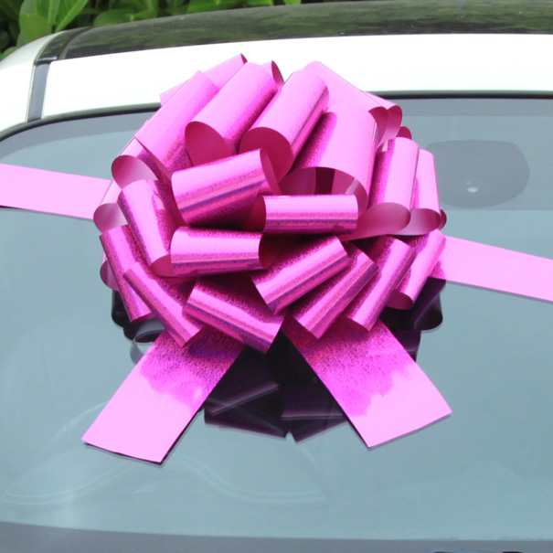 MEGA Giant Car Bow (42cm diameter) with 6m Ribbon - GLITTER GOLD ...