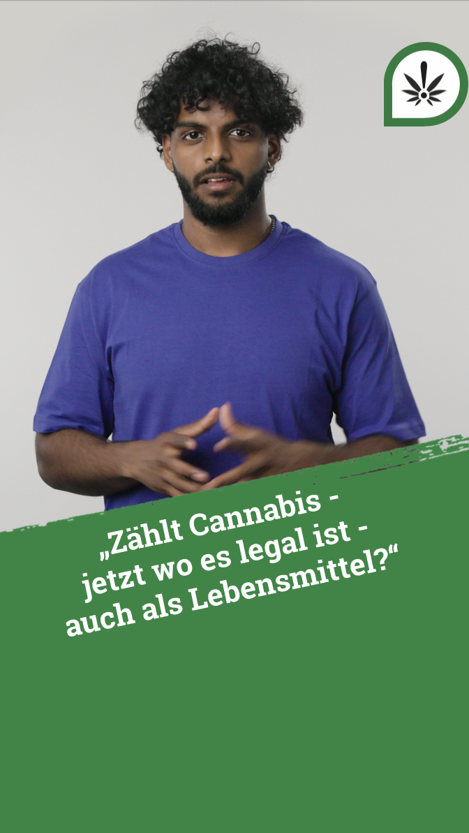 Mann stellt Frage 'Zählt Cannabis - jetzt wo es legal ist - auch als Lebensmittel?'