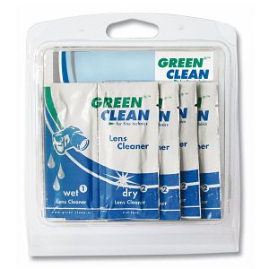 Green Clean Lens Cleaner - Wet & Dry LC-7010-10 Sachet 10 pc. hang box