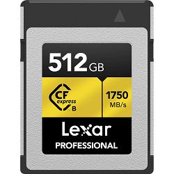 Lexar Cfexpress 512GB 1750MB/s 1000MB/s Type-B card Gold memorijska kartica (LCFX10-512CRB)