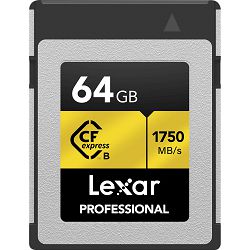 Lexar Cfexpress 64GB 1750MB/s 1000MB/s Type-B card Gold memorijska kartica (LCFX10-64GCRB)