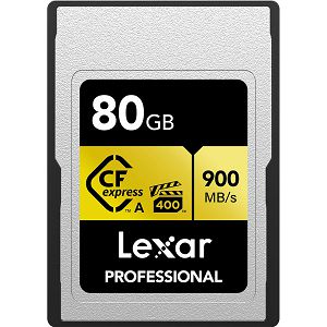 Lexar Cfexpress 80GB 900MB/s read 800MB/s Type A Professional card Gold VPG 400 memorijska kartica (LCAGOLD080G-RNENG)