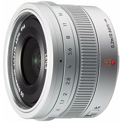 Panasonic 15mm f/1.7 Asph Silver Leica DG Summilux širokokutni objektiv za Micro Four Thirds MFT micro4/3" H-X015 (H-X015E-S)