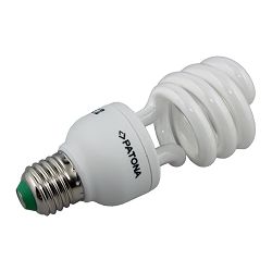 Patona Compact fluorescent half spiral lamp E27 20W 52x133mm 230V 1380lm 2700K A+ warmwhite milkcover ceramic body