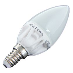 Patona LED E14 candle SMD 2835 5W 99x37mm 450lm 6500K 230V/50-60Hz A+ 280 warmwhite milkcover ceramic body