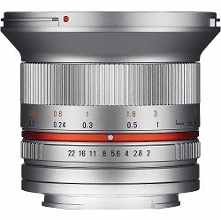 Samyang 12mm f/2 NCS CS Silver širokokutni objektiv za Olympus Panasonic MFT micro4/3"