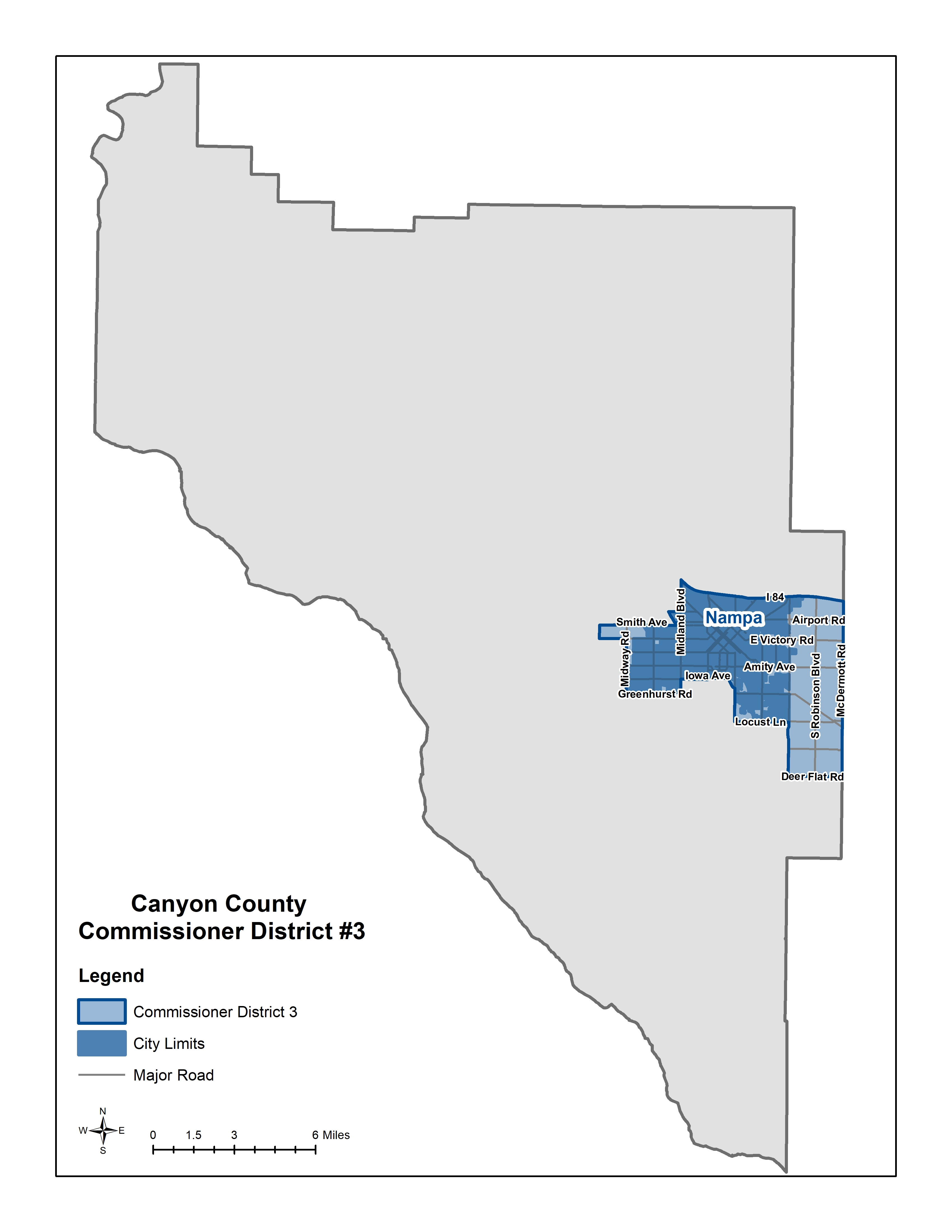 Canyon County Highway District Map