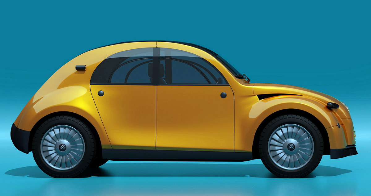 Citroën 2CV EV รถเต่าในตำนาน ภาพในจินตนาการ Dejan Hristov