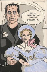 Frankenstein's Monster: "This is Frankenstein's monster. I created it." Postcard