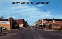 Watson Street Ripon, WI Postcard Postcard