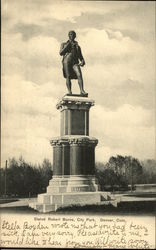 Robert Burns Statue, City Park Denver, CO Postcard Postcard Postcard