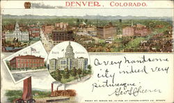 Views of Denver Colorado Postcard Postcard Postcard