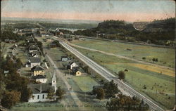 Bird's Eye View of Camp Douglas N.W.R.R. and Target Bluff Wisconsin Postcard Postcard Postcard