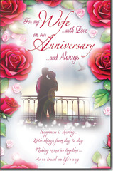 Wife Anniversary ( with Love) greeting card