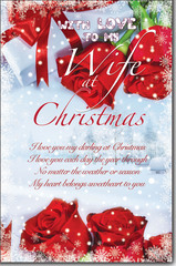 With Love to my Wife at Christmas greeting card