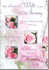 Wife 80th Birthday greeting card