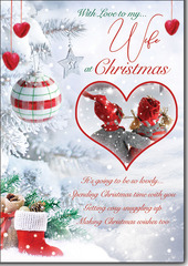 Wife with Love Christmas greeting card