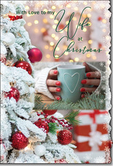 With Love to my Wife at Christmas greeting card