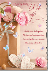 For my Wife with Love greeting card