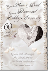 Mum & Dad Diamond Anniversary greeting card