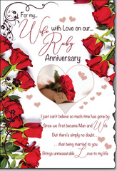 Wife Ruby Anniversary greeting card