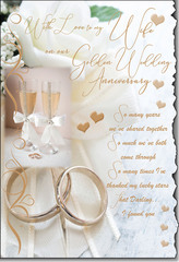 Golden Anniversary Wife greeting card