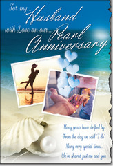 Pearl Anniversary Husband greeting card