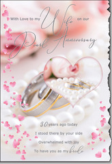 Wife Pearl Anniversary greeting card