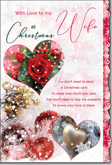 Wife with Love at Christmas greeting card