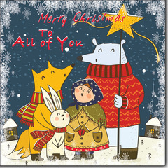 Merry Christmas to All of You greeting card