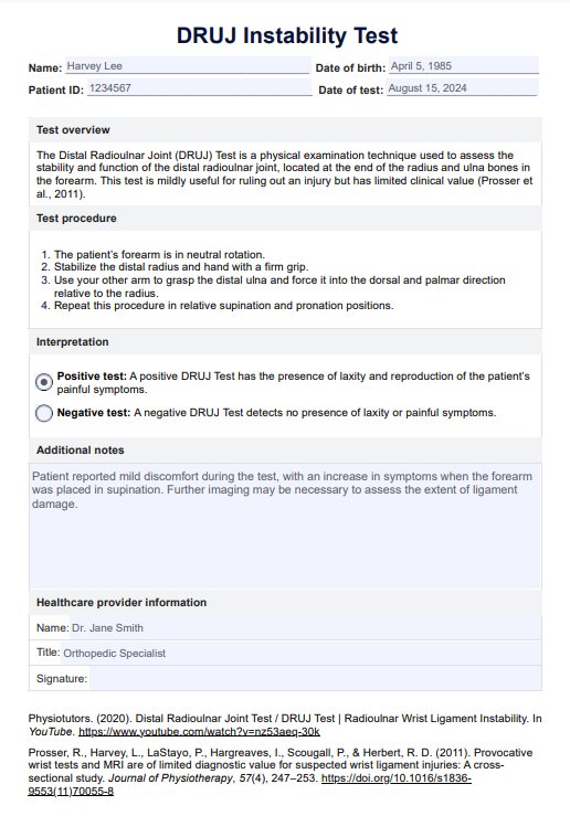 DRUJ Instability Test PDF Example