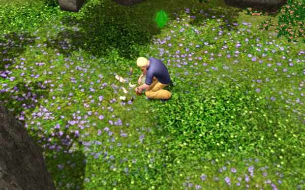 Excavating in the Sims 3 World Adventures to find relics and other hidden treasures.