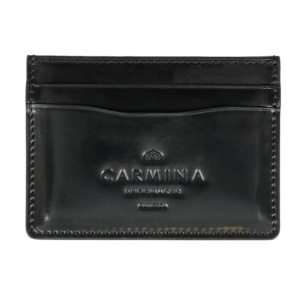 Cordovan card holder in black