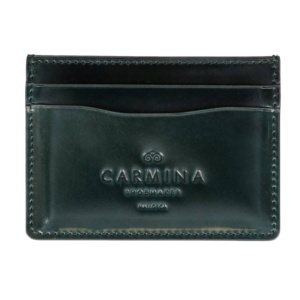 CORDOVAN CARD HOLDER IN GREEN 