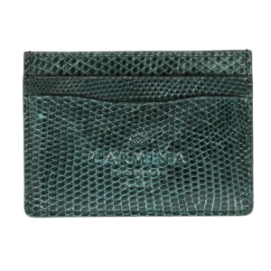 LIZARD CARD HOLDER IN GREEN