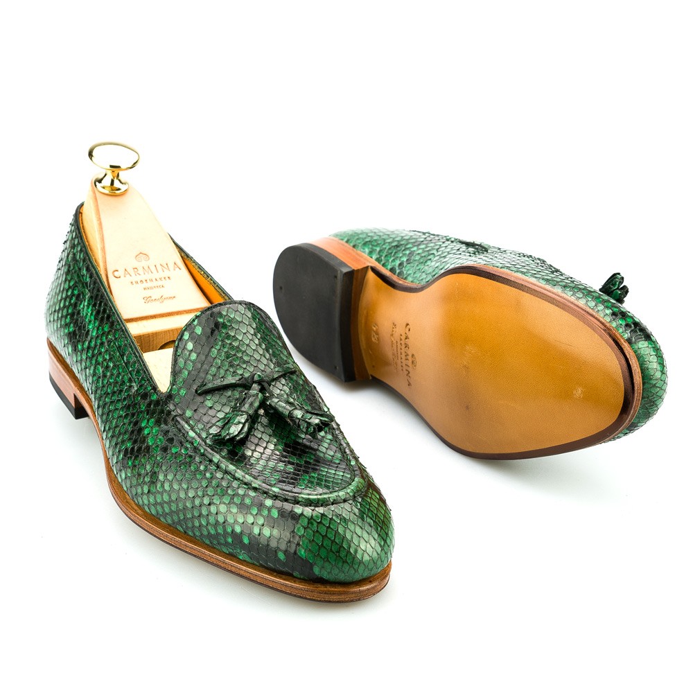 WOMEN'S LOAFERS IN GREEN PITON (INCL. SHOE TREE) 