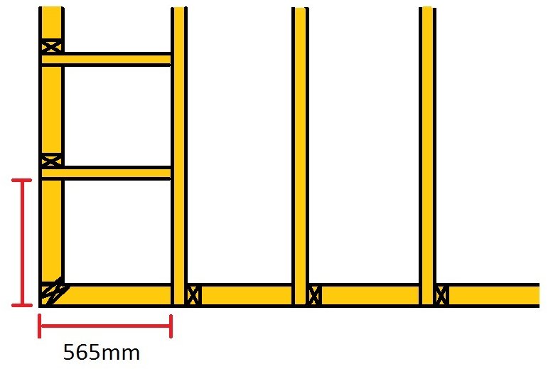 Hipped roof ceiling joist lay-out