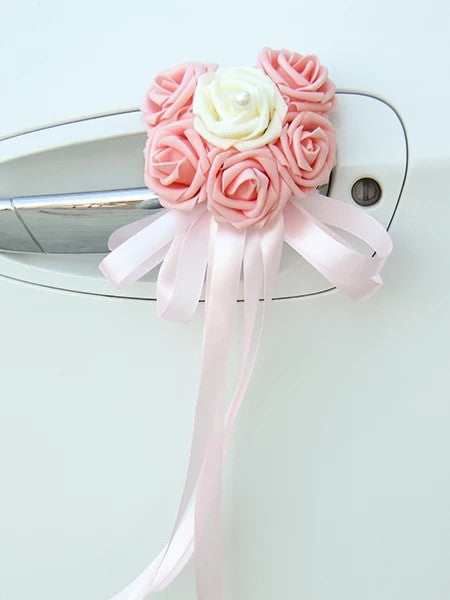 Wedding Car Decoration- Heart Shape Roses 12 Color Combinations – Carsoda