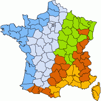 Carte du climat par departement