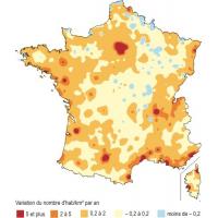 Variation de densite de population