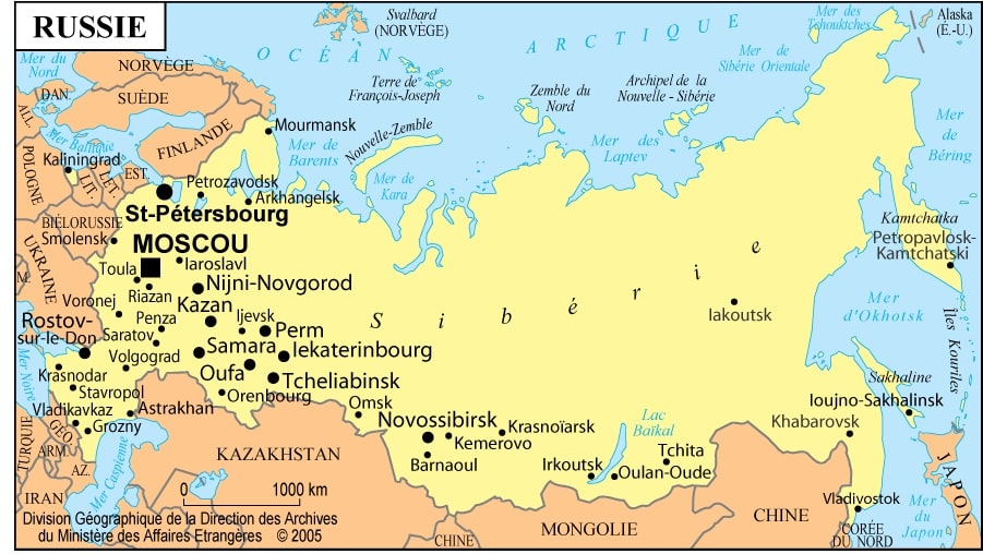 carte de Russie