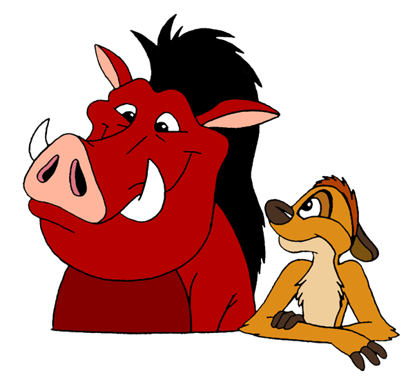 Timon Looking At Pumbaa