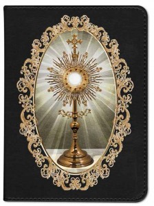 Monstrance with Elegant Border Catholic Bible [NGB008]