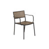 Lot de 4 chaises de jardin empilables rotin synthétique