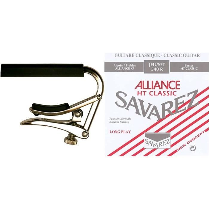 Capo For Nylon String Guitar C2 & Savarez 540R Jeu De 6 Cordes Pour ...