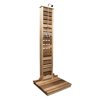 Western Red Cedar Outdoor Shower - Handcrafted In Canada