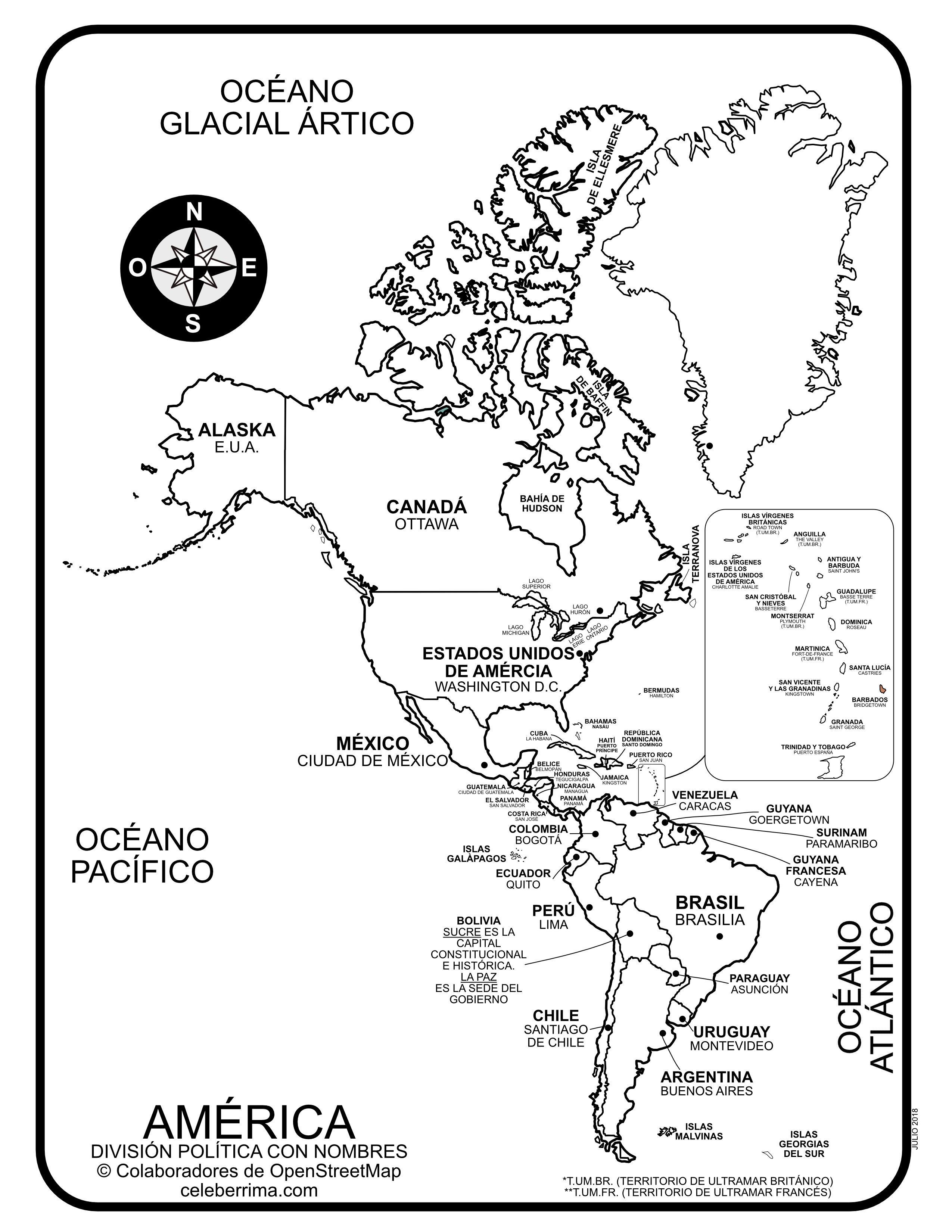 Top 8 mapa de america para imprimir 2022