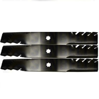 3 Predator Mulching Blades 54" Decks John Deere GY20679 GX21380 GY20684 GY20686