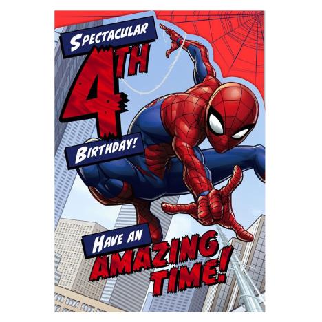 Spiderman Spectacular 4th Birthday Card (25580511) - Character Brands