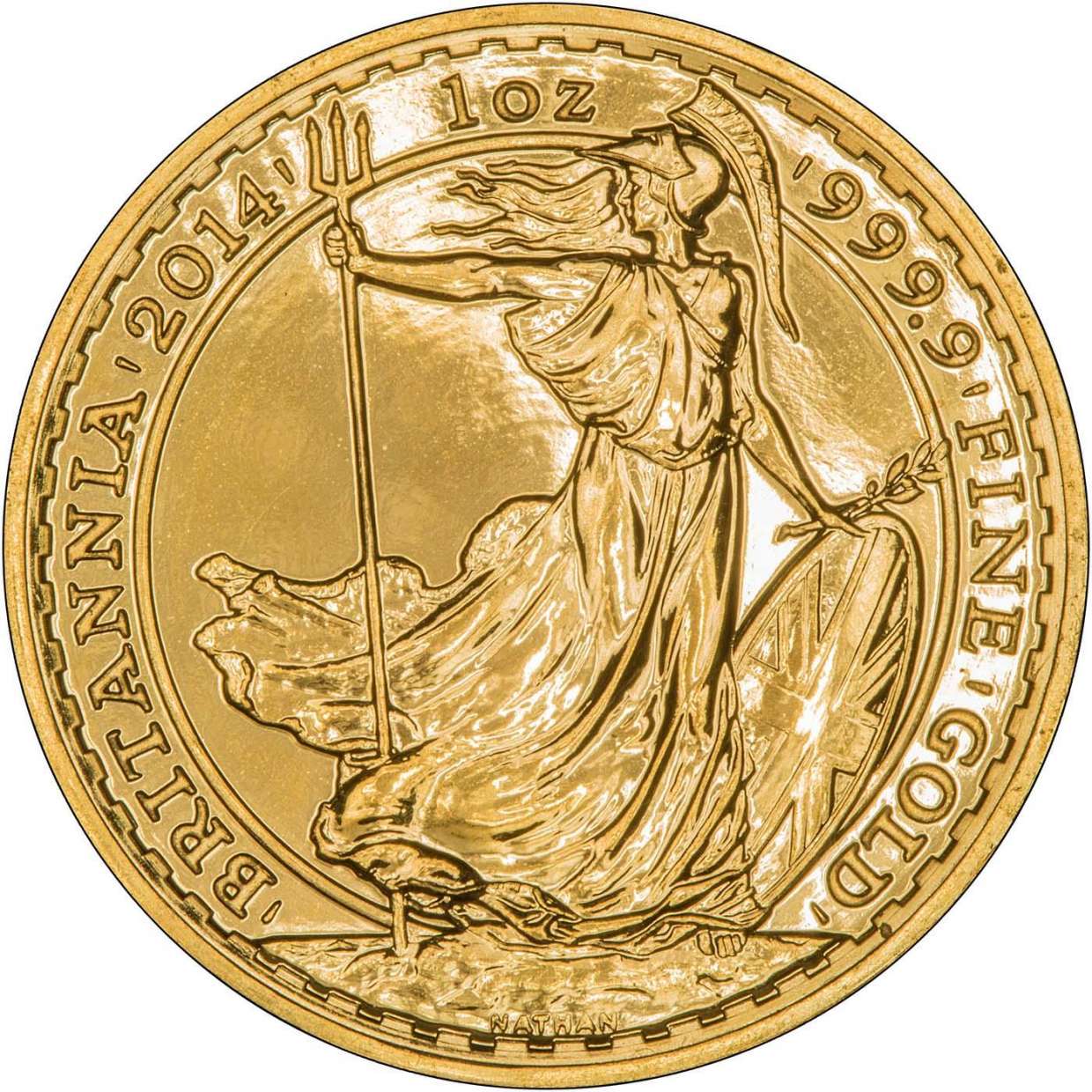  1oz gold  2014 Britannia Jody Clark